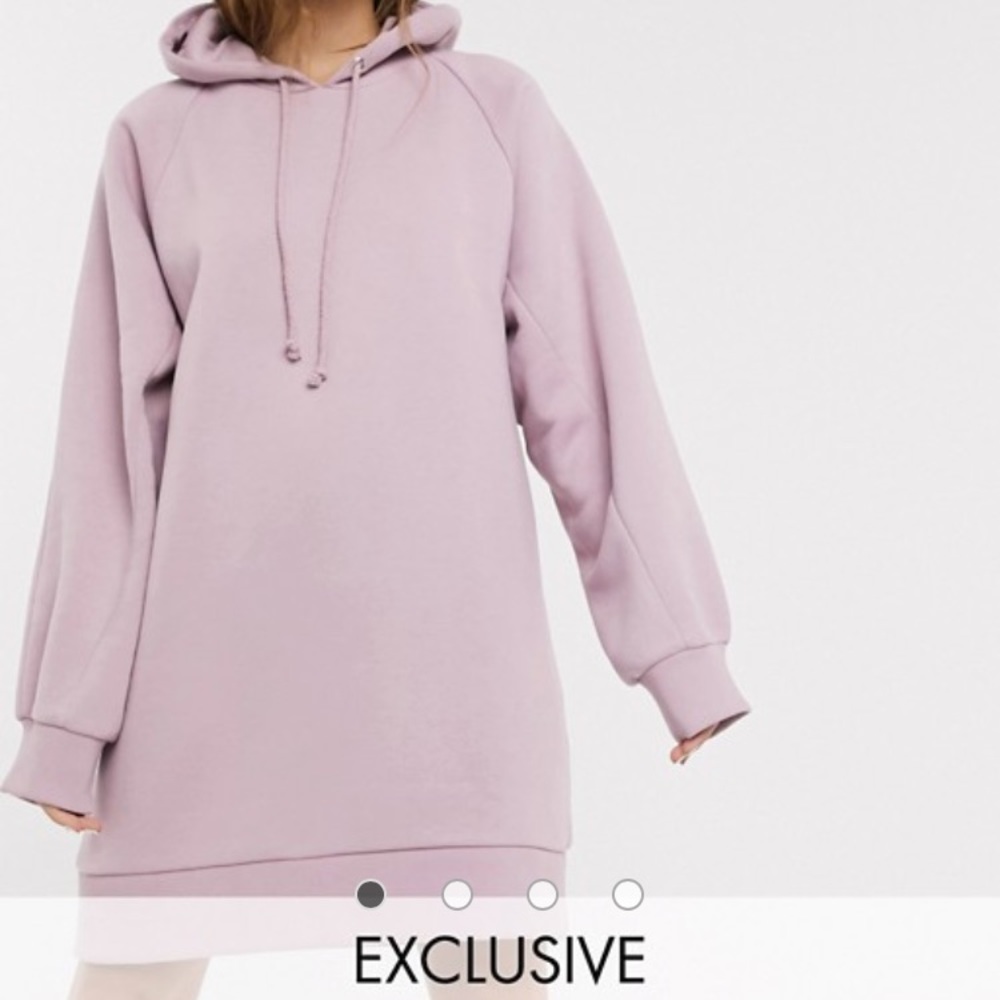 COLLUSION hoodie dress in lilac